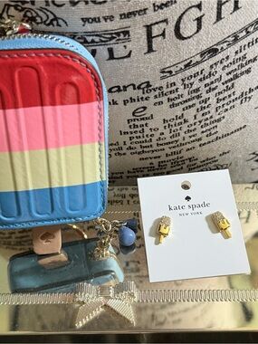 kate spade ♠️ Ice Popsicle Purse & Gold Popsicle Earrings